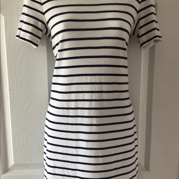Tommy Hilfiger T-Shirt Striped Lace-Trim Dress - Picture 1 of 6